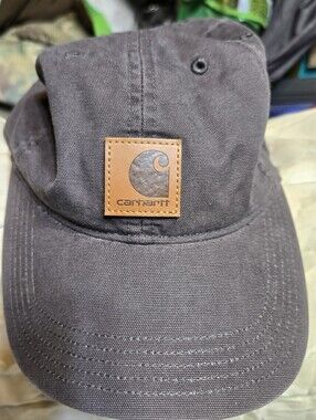 Unisex Carhartt Leather Patch Soft Crown Canvas Hat
